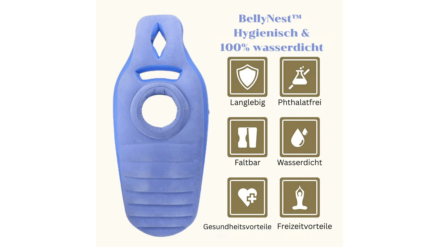 BellyNest™ – Endlich wieder schmerzfrei schlafen – auch auf dem Bauch!