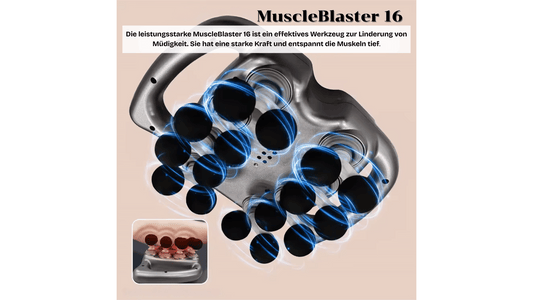 MuscleBlaster 16 - „16 Aufsätze. Eine Mission: Deine Tiefenentspannung.“